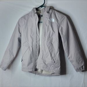 The North Face Kids Light Gray Raincoat